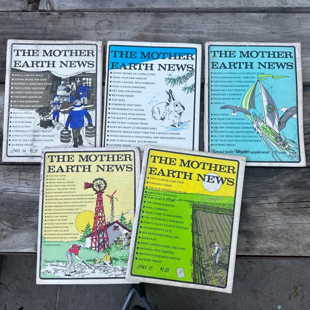 5 Mother Earth News Magazine Issues No 12, 14, 15, 16, 26 two Special Edition